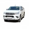 Защита порогов с алюминиевым листом (d63,5) для Toyota Hilux pickup (2017-н.в.)(Окрашенное) купить недорого с доставкой в Тюмень
