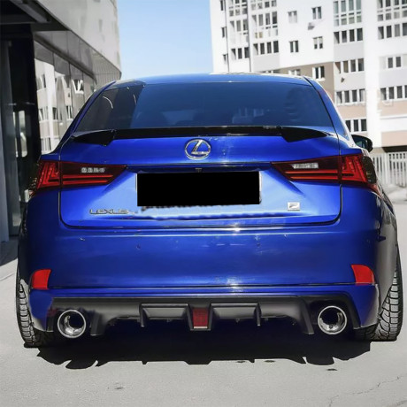Диффузор заднего бампера №2 (с килями и стоп сигналом) для Lexus IS III (2013-2022) купить недорого с доставкой в Тюмень