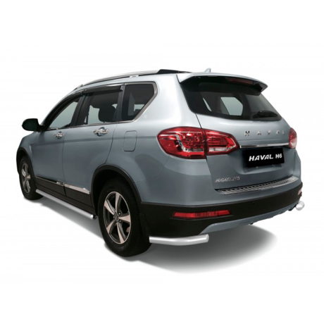 Защита заднего бампера угловая d63мм (НПС) HAVAL H6 (2014-н.в.) купить недорого с доставкой в Тюмень