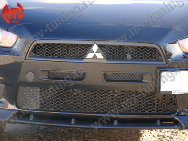 Воздуховоды радиатора в передний бампер (Цельные) var №1 для Mitsubishi Lancer X (2007-2010) купить недорого с доставкой в Тюмень