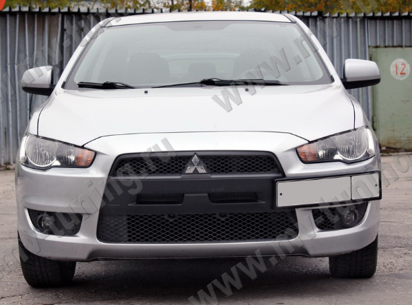Воздуховоды радиатора в передний бампер (Цельные) var №2 для Mitsubishi Lancer X (2007-2010) купить недорого с доставкой в Тюмень