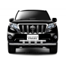 Защита переднего бампера двойная с пластинами d63/63мм (НПС) Toyota Land Cruiser Prado 150 (2013-2016 г.в.) купить недорого с доставкой в Тюмень