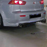 Накладка (юбка) заднего бампера "Zodiak" var №2 (двойной выхлоп) для Mitsubishi Lancer X (2007-2016) купить недорого с доставкой в Тюмень