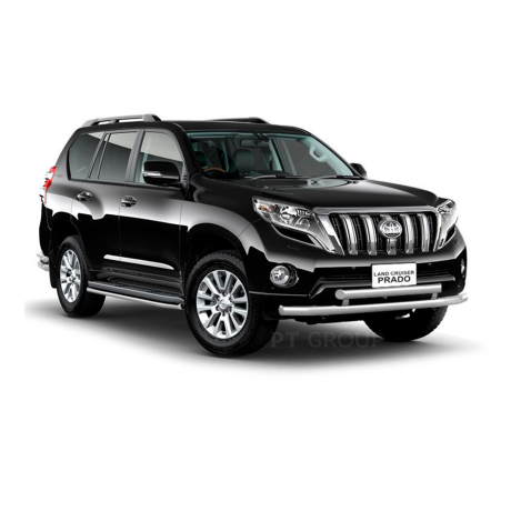 Защита переднего бампера двойная d63/63мм (НПС) Toyota Land Cruiser Prado 150 (2013-2016 г.в.) купить недорого с доставкой в Тюмень