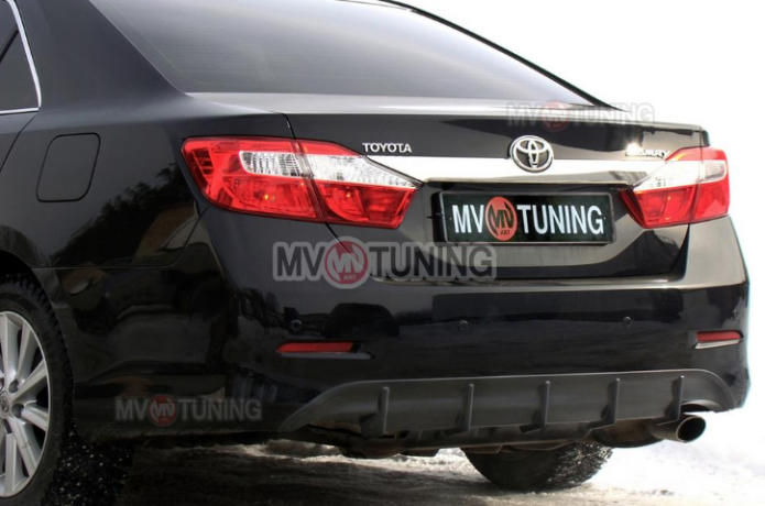 Диффузор заднего бампера var №1 (под окраску) для Toyota Camry XV50 (2012-2014) купить недорого с доставкой в Тюмень