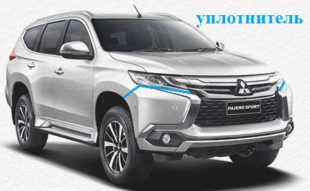 Силовой передний бампер стеклопластиковый на Mitsubishi Pajero Sport III купить недорого с доставкой в Тюмень