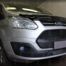 Защита радиатора "Standart" Ford Tourneo Custom I (2012-2018) верх, чёрная купить недорого с доставкой в Тюмень
