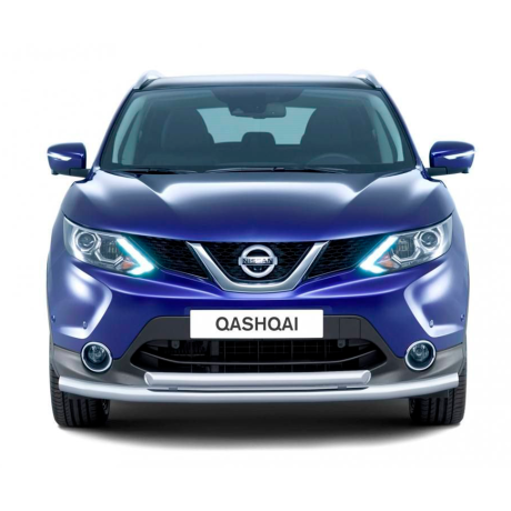 Защита переднего бампера двойная d63/51мм (НПС) Nissan Qashqai (2016-н.в.) купить недорого с доставкой в Тюмень