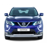 Защита переднего бампера двойная d63/51мм (НПС) Nissan Qashqai (2016-н.в.) купить недорого с доставкой в Тюмень