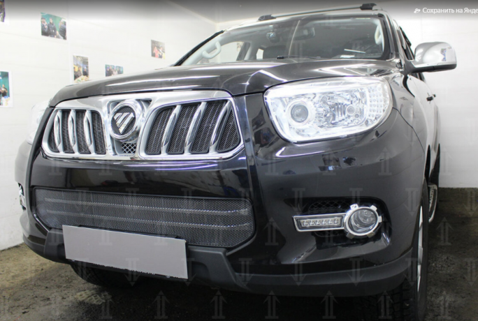 Защита радиатора "Standart" Foton Sauvana (2014-н.в.) верх, чёрная купить недорого с доставкой в Тюмень