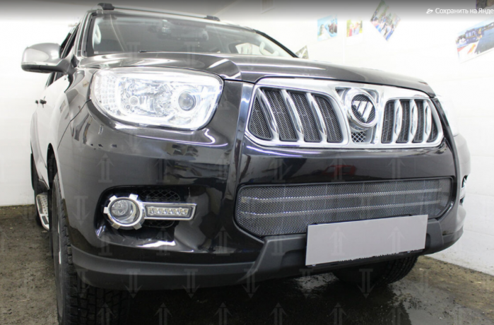 Защита радиатора "Standart" Foton Sauvana (2014-н.в.) верх, чёрная купить недорого с доставкой в Тюмень