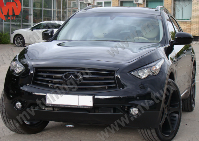 Накладки на фары (реснички) var №2 для Infiniti FX (2nd generation) купить недорого с доставкой в Тюмень