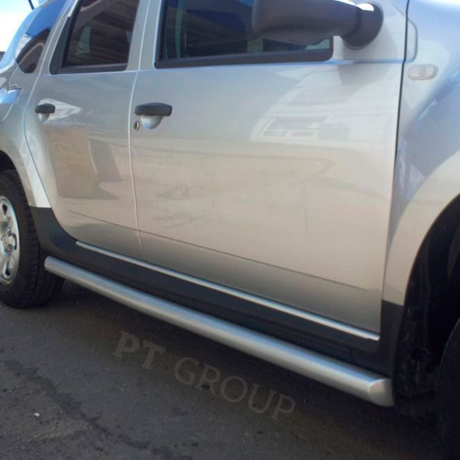 Защита порогов вогнутая d63мм ИСКРА (ППК) RENAULT Duster 2012-2020/ NISSAN Terrano 2014- купить недорого с доставкой в Тюмень