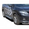 Защита порогов «БУМЕР» алюминиевая с резинкой для Nissan X-trail (2013-н.в.) купить недорого с доставкой в Тюмень
