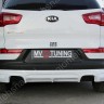 Накладка (юбка) заднего бампера "JSW Style" для KIA Sportage (3rd) (2010-2016) купить недорого с доставкой в Тюмень