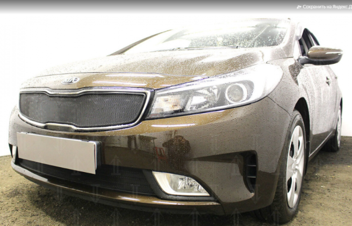 Защита радиатора "Standart" Kia Cerato рестайлинг (2016-2020) верх, чёрная купить недорого с доставкой в Тюмень