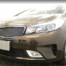 Защита радиатора "Standart" Kia Cerato рестайлинг (2016-2020) верх, чёрная купить недорого с доставкой в Тюмень