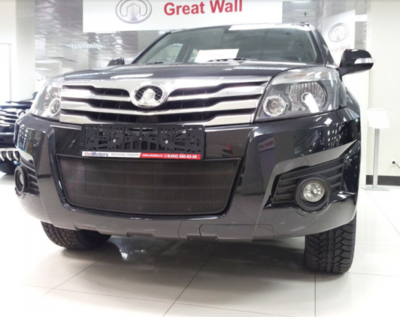 Защита радиатора "Standart" Great Wall Hover H3 (2010-2014) чёрная купить недорого с доставкой в Тюмень