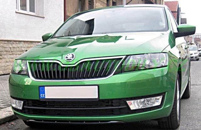Спойлер переднего бампера (под покраску) для Skoda Rapid (2012-н.в.) купить недорого с доставкой в Тюмень