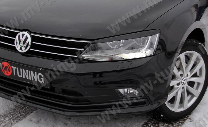 Накладки на фары (реснички) для Volkswagen Jetta VI (2010-2018) купить недорого с доставкой в Тюмень