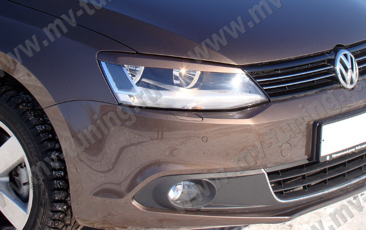 Накладки на фары (реснички) для Volkswagen Jetta VI (2010-2018) купить недорого с доставкой в Тюмень