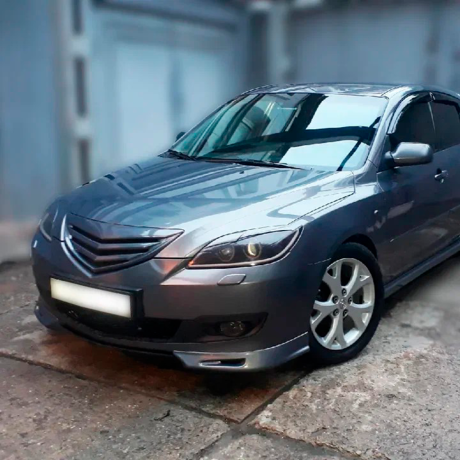 Накладки (клыки) на передний бампер для Mazda 3, хэтчбэк (2003-2009), глянец купить недорого с доставкой в Тюмень
