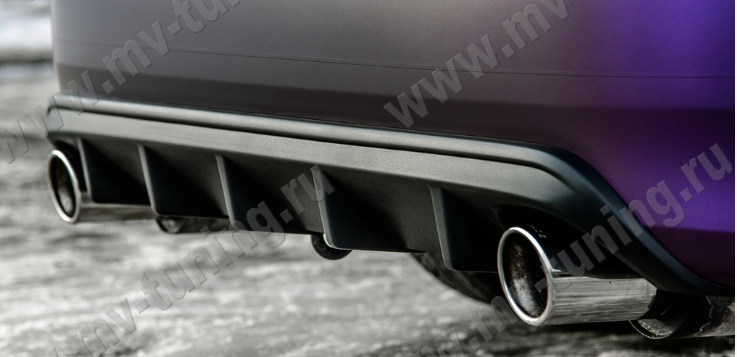 Диффузор заднего бампера с килями для Honda Accord VIII (2008-2013) купить недорого с доставкой в Тюмень