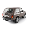 Защита порогов с накладками d76мм (НПС) L@DA "4х4 2121" 1995-/ "4x4 URBAN" 2015- купить недорого с доставкой в Тюмень