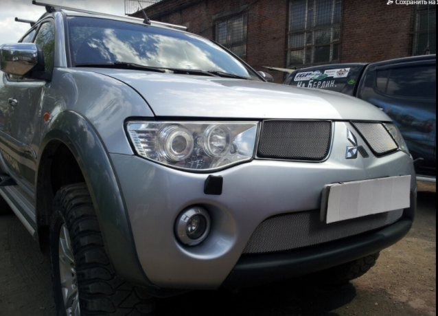 Защита радиатора "Standart" Mitsubishi L200 (2007-2014) верх, хром купить недорого с доставкой в Тюмень