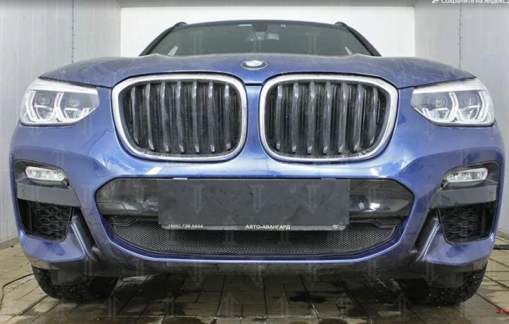 Защита радиатора "Standart" BMW X3 (2017-2021) чёрная купить недорого с доставкой в Тюмень