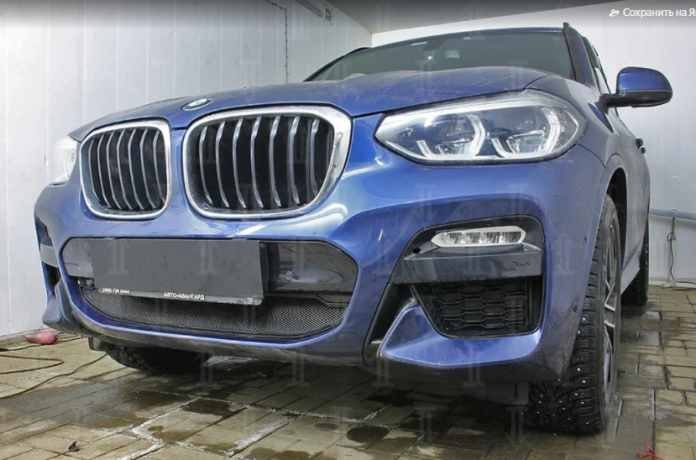 Защита радиатора "Standart" BMW X3 (2017-2021) чёрная купить недорого с доставкой в Тюмень