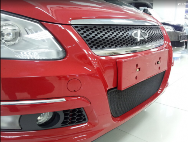 Защита радиатора "Standart" Chery M11 (2010-2016) чёрная купить недорого с доставкой в Тюмень