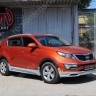 Накладки на пороги "JSW Style" для KIA Sportage (3rd) (2010-2016) купить недорого с доставкой в Тюмень