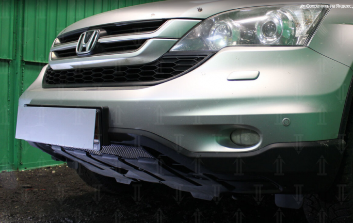 Защита радиатора "Standart" Honda CR-V рестайлинг (2009-2012) чёрная купить недорого с доставкой в Тюмень