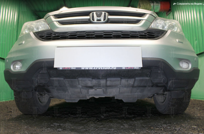 Защита радиатора "Standart" Honda CR-V рестайлинг (2009-2012) чёрная купить недорого с доставкой в Тюмень